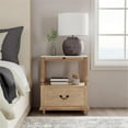 thumbnail image 2 of Butler Specialty Company Mabel Marble And Wood 1 Drawer Nightstand - Tan/Beige, 2 of 10