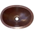 thumbnail image 5 of Novatto TCU-004ANORB Quito Pequeno Small Oval Copper Undermount Bath Sink Set in Antique with Drain, 5 of 7