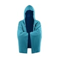 thumbnail image 2 of kurtrusly Lightweight Beach Poncho Bathrobe Quick Drying Microfiber Towel Easy To Sun Protection Cape Surf Sky blue, 2 of 6