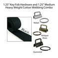 thumbnail image 1 of 1.25" Key Fob Hardware and 1.25" Cotton Webbing Combo - Black, 1 of 1