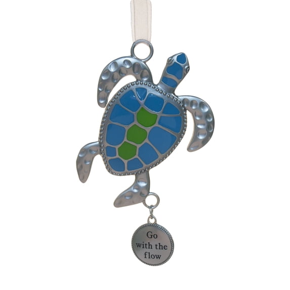 Fun In The Sun Zinc Ornament -Sea Turtle (Go with the flow)