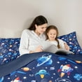 thumbnail image 4 of Homewish Cartoon Rocket 7-Piece Twin Bedding Sets for Preppy Children Boys,Outer Space Bedding Comforter Set,Universe Galaxy Planet Breathable Sheet Sets,Ultra Soft Home Decor,Reversible, 4 of 8