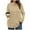 Khaki, variant on Going Out Tops for Women Plus Size Solid Color Stripe Brushed Drawstring Long Sleeved Hooded Top Casual Tops Trendy Blouses Cute Work Outfits Clothes