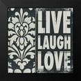 thumbnail image 2 of Marrott, Stephanie 12x12 Black Modern Framed Museum Art Print Titled - Live Laugh Love, 2 of 5