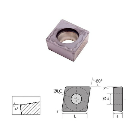 Hhip CCMT 32.52-EM Coated Carbide Insert 6053-0222