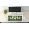 thumbnail image 2 of Aloha Computer Mouse Pad, Welcome to Hawaii Aloha State Written on Vintage Rusty Sign Grunge Style, Rectangle Non-Slip Rubber Mousepad Large, 31" x 12", Olive Green and Beige, by Ambesonne, 2 of 2