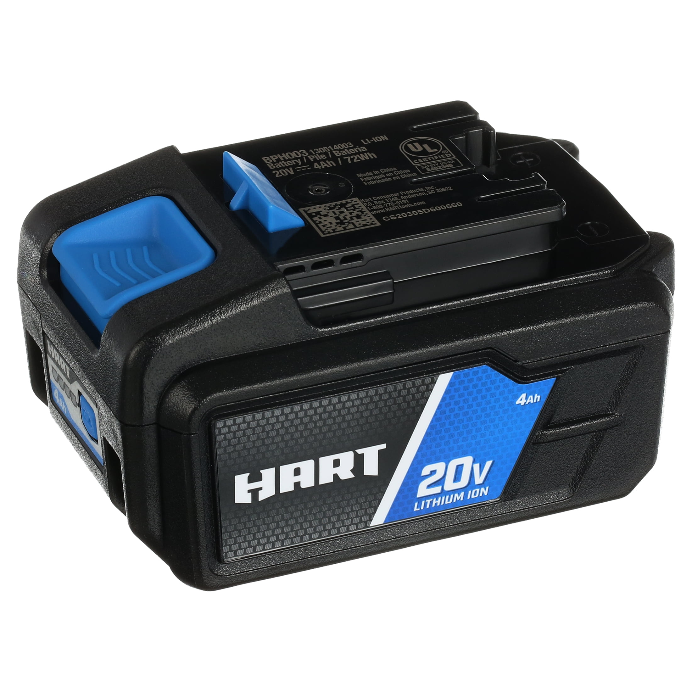HART 20 Volt Lithium Ion 4.0Ah Battery and Charger Kit Walmart