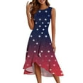 thumbnail image 2 of American Flag, 4Th Of July Dress Casual Cotton Sleeveless Round Neck Flag Ruffle Flowy Long Tank Hydrocolloid Dressing Square Boho Dresses 2024 Red For Women Dresses Maxi (L, Dark Purple) ZMTing, 2 of 4