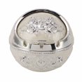 thumbnail image 2 of Metal Ashtray, Alloy Windproof Multifunctional Exquisite Rustproof  Ashtray Silver White Retro with Lid for Outdoors for Balcony, 2 of 7