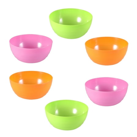 FELTECHELECTR Bowl Plastic 6Pcs 12.5X12.5X6.5In