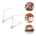 thumbnail image 4 of FRCOLOR Closet Divider 2pcs Punch Free Acrylic Partitions Shelf Wardrobe Partitions (Transparent),12"X8.07"X1.18", 4 of 4