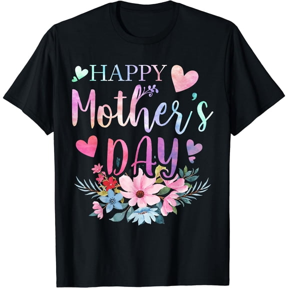 Happy Mother'S Day With Floral Mom Mommy Grandma T-Shirt Unisex S-5XL Hot Trending Shirt, Vintage Birthday Gift