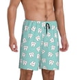 thumbnail image 2 of Kdxio Cartoon Teeth1 Print Mens Sleep Shorts Bottoms Soft Comfy Pajama Wear Pants with Drawstring Pockets, 2 of 5