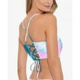 thumbnail image 2 of Salt + Cove MULTI Horizon Dye Printed Corset-Back Bikini Swim Top, US X-Small, 2 of 4
