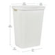 thumbnail image 3 of Cesta para ropa Mind Reader, 60 L, delgada, con tapa de plástico, color blanco, 3 of 7