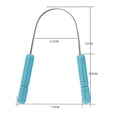 thumbnail image 2 of Raspador de lengua de acero inoxidable para la salud bucal: diseño ergonómico en forma de U, apto para viajes con bolsa de lino, 2 of 2