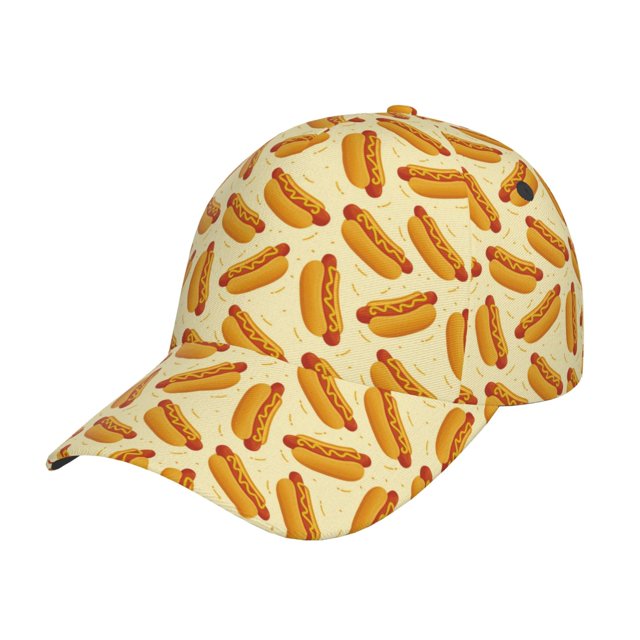 Balery Hot Dog 3 Gorra de béisbol de tamaño ajustable para correr, entrenar y actividades al aire libre. Gorra de papá para todas las estaciones.