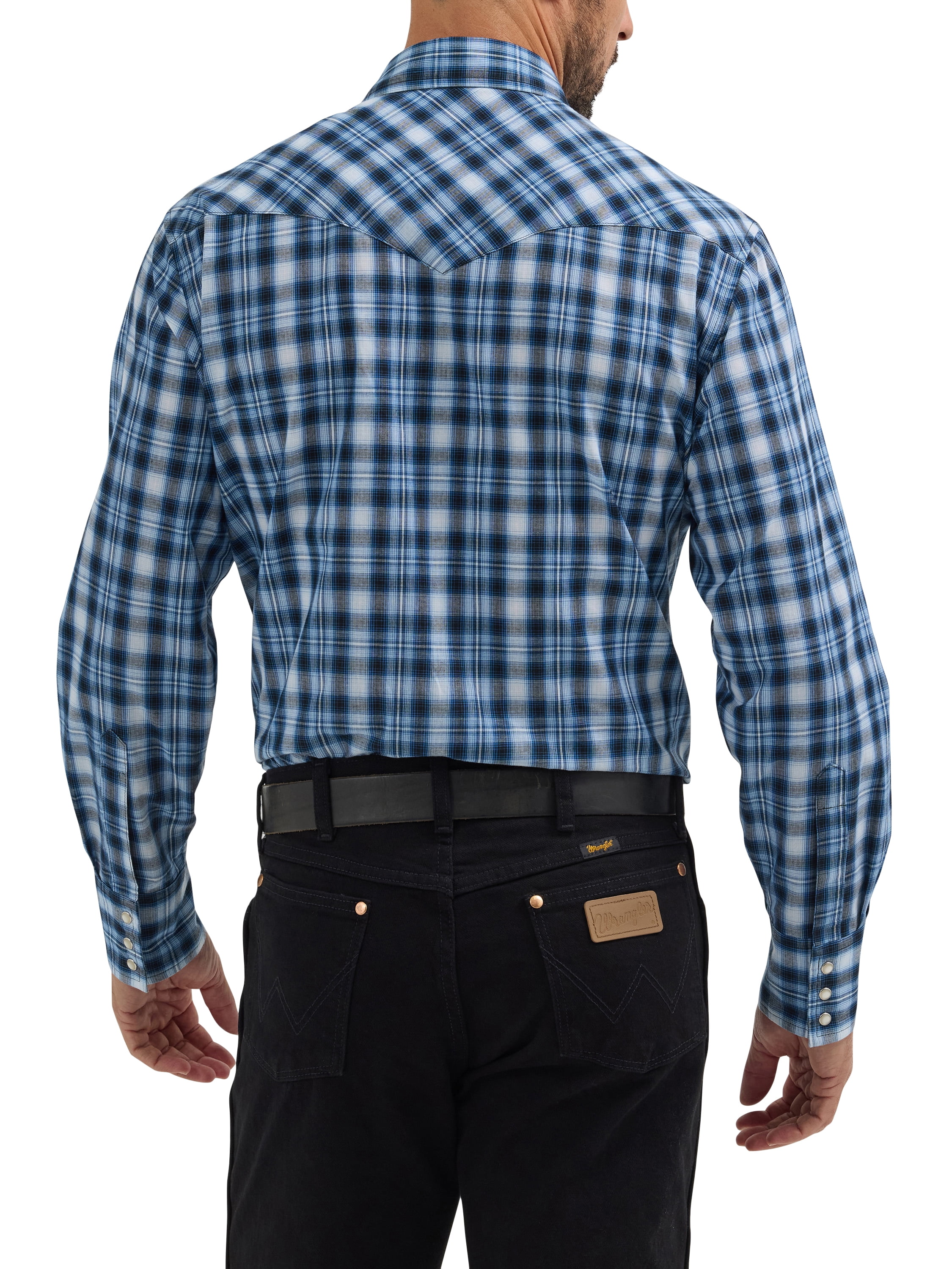 Wrangler® Men's and Big Men's Regular Fit Long Sleeve Western Shirt, Sizes S-5XL
