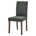 thumbnail image 3 of Side Dining Chair, Set of 2, Fabric, Wood, Grey Gray, Modern Contemporary Urban Design, Kitchen Room Cafe Bistro Restaurant Hospitality, 3 of 9