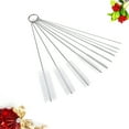 thumbnail image 2 of 10PCS Set Drinking Straw Cleaner Stainless Steel Nylon Brush for Straws Cleaning White, 2 of 8