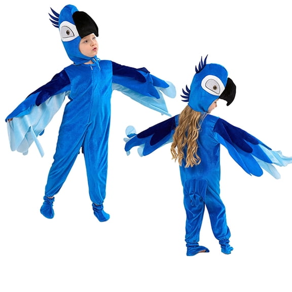Gyujnb Halloween , Kids Cosplay Court Style Parrot Bird Outfit for Boys Girls Role Play Party Celebration Halloween Carnival Performance, Halloween Party Favors