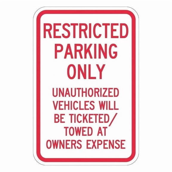 Lyle Tow Zone No Parking Sign,18" x 12, T1-1189-EG_12x18 T1-1189-EG_12x18