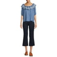 thumbnail image 4 of Time And Tru Women's Embroidered Top, 4 of 5