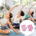 thumbnail image 5 of Unique Bargains Yoga Gloves Non-slip Fingerless Pilates Gloves One Size Pink, 5 of 5