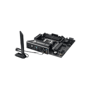 ASUS TUF GAMING B850M-E WIFI AMD B850 mATX motherboard, 8+2+1 80A DrMOS power stages, DDR5, PCIe 5.0, three M.2 slots, WiFi 6E, 2.5Gb Ethernet, DisplayPort, HDMI, rear USB-C 10Gbps and front USB-C 5Gb