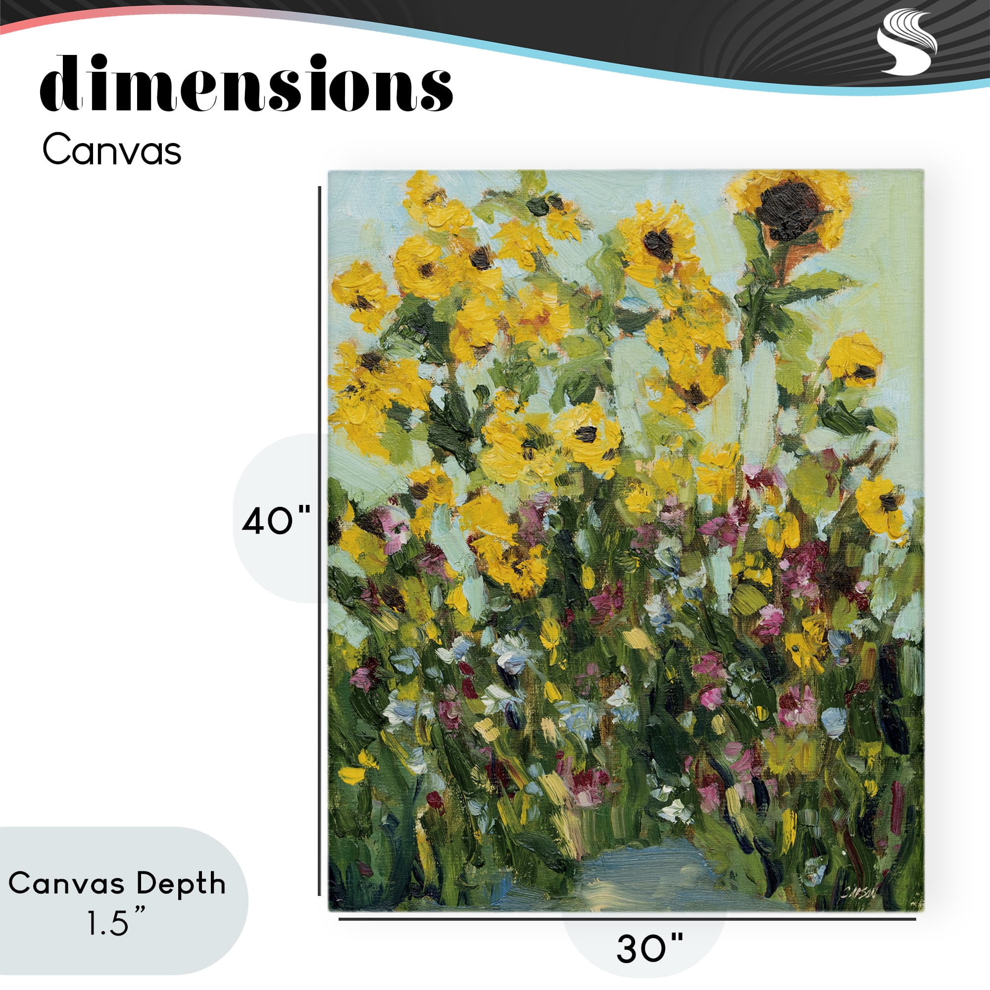 Stupell Industries Sunlit Sunflowers in Garden Canvas Wall Art, design by Carson Overstreet