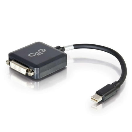 54311 Mini DisplayPort Male to Single Link DVI-D Female Adapter Converter, TAA Compliant, Black (8 Inches), Adapt the Mini DisplayPort or Thunderbolt output of a.., By C2G