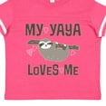 thumbnail image 4 of Inktastic My Yaya Loves Me Sloth Girls Toddler T-Shirt, 4 of 5