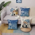 thumbnail image 6 of Hello Winter Blue Gnome Decorative Throw Pillow Covers 18x18 Set of 4, Let It Snow Snowflakes Hot Cocoa Lamp Porch Outdoor Home Decor, Get Cozy Christmas Decorations Sofa Couch Cushion Case, 6 of 6