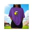 thumbnail image 2 of Playera Bee Happy, Don´t Worry – No te preocupes, Sé Feliz y ¡Zumba Con Estilo! Color Morado Talla Chica Marca Emil SaEs, 2 of 4