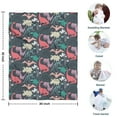 thumbnail image 4 of DarkBlue Colorful Dinosaurs Plants Pattern Blanket,Comfortable Soft Flannel Throw Blanket,All Season,Warm Lightweight Blankets for Sofa Bed Couch Living Room Chair,30"x40", 4 of 4