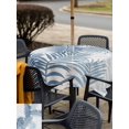 thumbnail image 5 of Outdoor Tablecloth with Umbrella Hole for Patio/Picnic/Party/Camping, Blue Grey Palm Leaves Waterproof Table Cloth Square Cover Washable, Summer Botanical Tropical Leaf (54"x 54"), 5 of 9