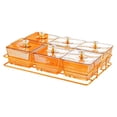 thumbnail image 1 of GROWTH TANK Divided Serving Tray Decorative Candy Nuts Dish for Home Kitchen Dining Room Orange, 1 of 9