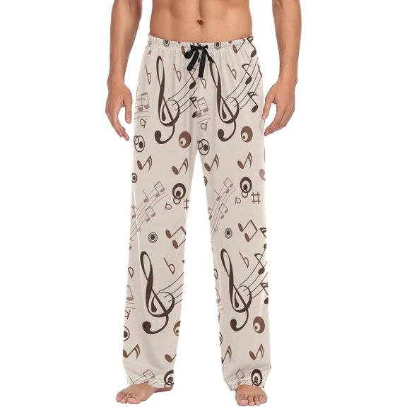 GZHJMY Musical Music Note Pajama Pants For Men, Men's Separate Bottoms, Lounge Pants with Pockets, Christmas New Year Birthday Gifts, Medium, Christmas New Year Birthday Gifts, Medium