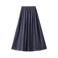 thumbnail image 2 of Vedolay Women's Summer Skirts for Women Extra-Soft Full-Length Pull-On Button-Front Skirt,Dark Blue One Size, 2 of 5