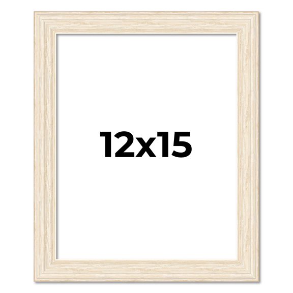 12x15 Frame White Real Wood Picture Frame Width 1.5 inches | Interior Frame Depth 0.5 inches | Barn