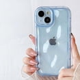 thumbnail image 6 of for iPhone 13 Case,Transparent Clear Candy Color 3D Meteorite Pattern Bumper Protective Case,Soft Silicone Shockproof Case for iPhone 13 6.1 inches - Blue, 6 of 9