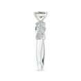 thumbnail image 3 of ANGARA Natural Princess-Cut Diamond Ring with Scrollwork in 14K White Gold for Women (Size-4.7mm| Color-K| Clarity-I3) | April Birthstone, Anniversary, Jewelry Gift for Women | Natural Diamond Ring, 3 of 8