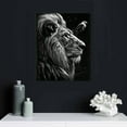 thumbnail image 5 of COMIO  Black and White Animal Canvas Wall Art Lion and Eagle Picture Print Animals Portrait Painting Poster Living Room Decor Frame, 5 of 5