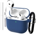 thumbnail image 1 of Funda protectora de silicona Brujula AirPods 4, color azul oscuro, 1 of 6