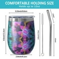 thumbnail image 5 of 12oz Stemless Wine Tumblers Colorful Tie Dye Mandala Pattern Vacuum Insulated Stainless Steel Travel Tumbler Cups Mug with Lid and Straw for Champaign,Cocktail,Beer with Cleaning Brush, 5 of 5