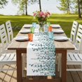 thumbnail image 4 of Table Runners 70 Inches Long Dress Scarves, Teal Green Eucalyptus Leaves Farmhouse Coffee/Dining/Kitchen Table Decor, Holiday Table Runner, Spring Plants Leaves Country 13x70 Inch, 4 of 9