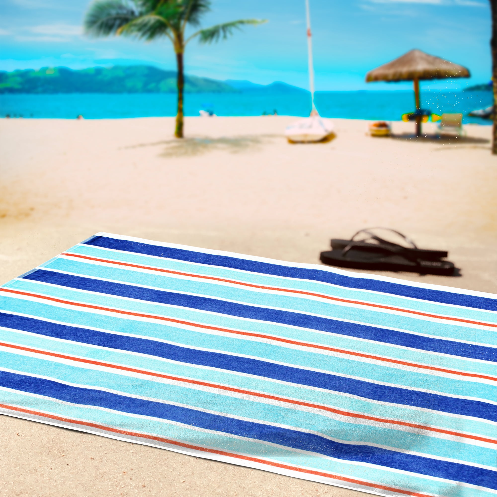 Impressions Ludwig Striped Cotton Oversized Beach Towel