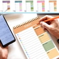 thumbnail image 1 of Cuaderno de planificación diaria A5 | Bloc de notas del organizador de horarios encuadernado en bobina sin fecha | Diario portátil de listas de tareas con notas adhesivas | Almohadilla de, 1 of 6