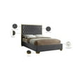 thumbnail image 2 of Meridian Furniture Lana Solid Wood and Velvet Queen Bed in Gray, 2 of 4