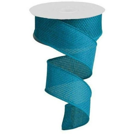 Craig Bachman 1.5 Inch Burlap Turquoise Wired Ribbon, 10 Yards